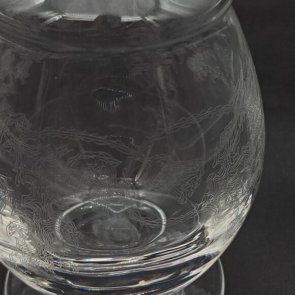 Etched Crystal Wine Carafe Mousseline - Picture 8 of 11
